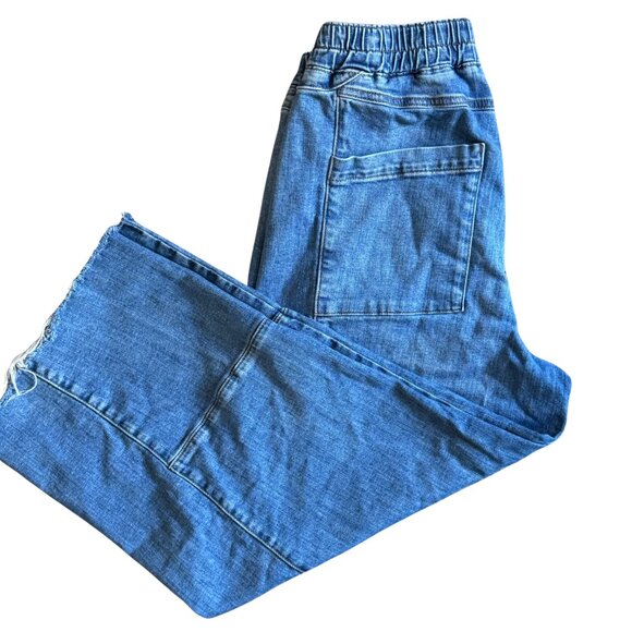 Anthropologie Pilcro Izzie Relaxed Pull-On Barrel High Waist Jeans Size Medium - Picture 5 of 12